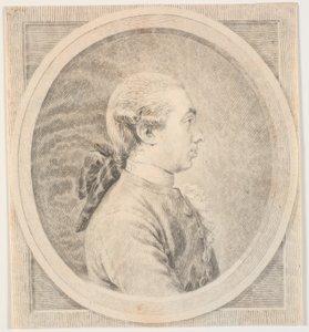 Retrato dos homens. Perfil à esquerda de J.F. Clemens