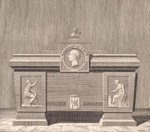 Sarcófago de Ludvig Holberg em Sorø de J.F. Clemens