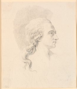Retrato do escultor Alexander Trippel. Perfil à direita de J.F. Clemens