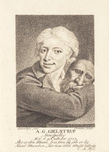 O ator Adam Gottlob Gielstrup (1753-1830) de J.F. Clemens