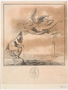 Rascunho de título de cobre para o Guia de P. Løvenørn para a Vela no Kattegatte de J.F. Clemens