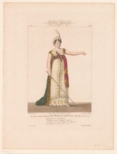 Retrato de Marie-Thérèse Davoux em de rol van Armide Miss Maillard (título no objeto) de J.L. Benoist (II)
