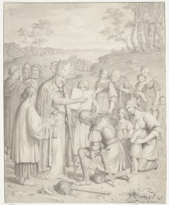 batismo cristão dos primeiros dinamarqueses de J.L. Lund