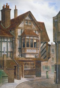 Casas em Bishopsgate, cidade de Londres, 1860. de JL Stewart