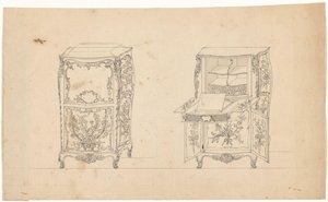 Duas secretárias de J.L. Th. Baijer (attributed to)