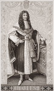 Charles II (1630-85) de "Ilustrações da História Escocesa e Inglesa", Volume I de J.L. Williams