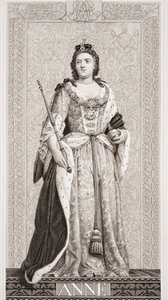 Rainha Ana (1665-1714) de "Ilustrações da História Escocesa e Inglesa", Volume II
