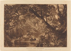 Aesacus e Hesperie, publicado em 1819. de Joseph Mallord William Turner