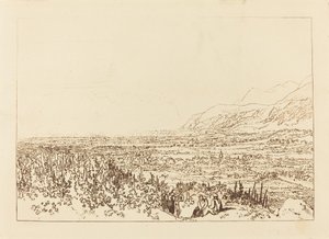 Cadeia de Alpes de Grenoble a Chamberi, publicado em 1812. de Joseph Mallord William Turner