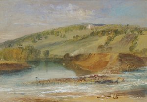 Farnley Hall, da junção do cais e do Washburn, 1818 de Joseph Mallord William Turner