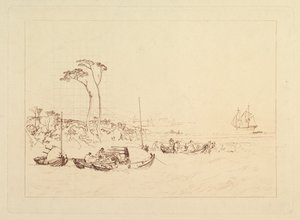 Castelo e cidade de Inverary, Escócia Liber Studiorum, parte XIII, 1816. de Joseph Mallord William Turner