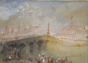 A ponte em Blois: Fog Clearing, 1826-1830 de Joseph Mallord William Turner