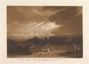 A Quinta Praga do Egito Liber Studiorum, parte III, placa 16, 10 de junho de 1808. de Joseph Mallord William Turner