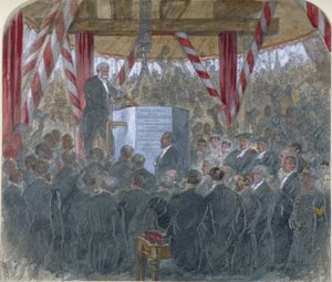 Lançamento da pedra fundamental do Viaduto de Holborn, City of London, 3 de Junho de 1867 de JP