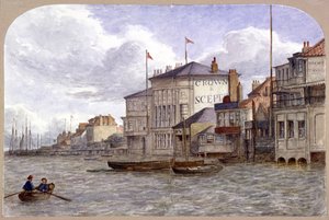Vista do Crown And Sceptre Inn, Greenwich, Londres, c1870