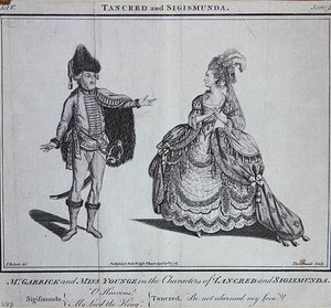 "Ó Meu Senhor, o Rei dos Céus", cena de "Tancred e Sigismunda", de James Thomson. de J. (after) Roberts