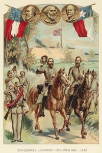 Uniformes Confederados, Guerra Civil 1861-1865 (cor litho)