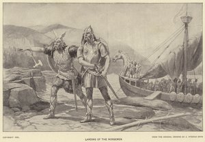 Aterragem dos Norsemen (litho) de J. (after) Steeple Davis