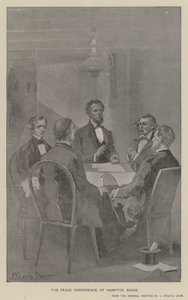 A Conferência de Paz em Hampton Roads (litho)