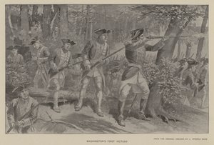 A primeira vitória de Washington (litho) de J. (after) Steeple Davis