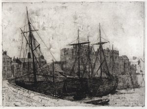 Castelo Rushen--Isle of Man de J. Alden Weir