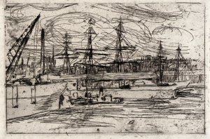 Docas de Liverpool de J. Alden Weir
