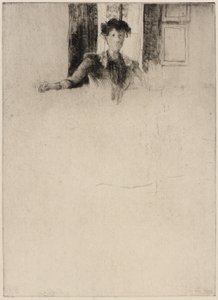 Esboço à janela de J. Alden Weir