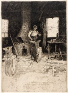 A oficina do ferreiro de J. Alden Weir