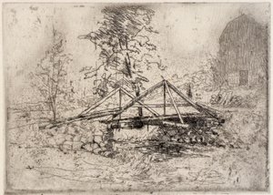 A ponte de madeira de J. Alden Weir