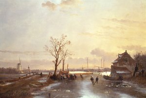 Cena de inverno, 1853 de J. Anton Mignon