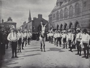 Knutsford May Day Festival, os dançarinos de Morris de J. Benjamin Stone