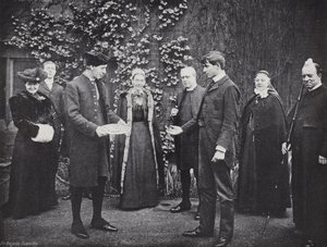 Panqueca jogando na Westminster School, o Victor recebendo sua Guiné de J. Benjamin Stone