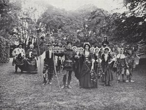 O concurso de Sherborne, dançarinos de Morris no Greenwood de J. Benjamin Stone