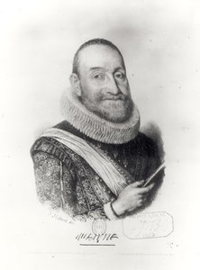 Retrato de Theodore Agrippa d&39;Aubigne (1552-1630) de J. Bert