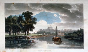 Vista de Windsor do rio Tâmisa, Berkshire, c1820