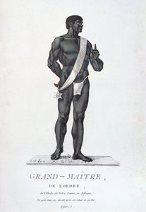 Grão-Mestre da Ordem da Estrela de Nossa Senhora, na ação de seu país, de &39;Coleção de todos os trajes de ordens religiosas e militares&39;, publicado em 1785 de J. C. Bar