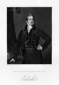 Sir Robert Peel, primeiro ministro britânico, século XIX.
