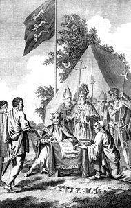 Rei João assinando a Magna Carta, século 1215 c18th.