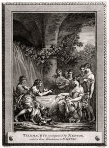 Telêmaco acompanhado por Mentor, relata suas aventuras a Calypso, 1774
