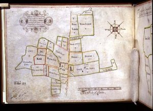 Arquivo 5674 Mapa das terras de Hornechurch Hall em Essex, propriedade de New College, Oxford de J. E. Coffin