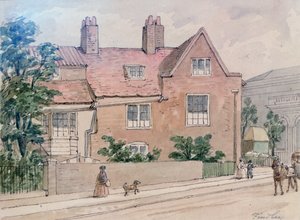 Casas antigas em Kennington Green, 1855 de J. Findley