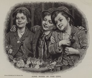 June Roses in the City (gravura) de J. Gillis Brown