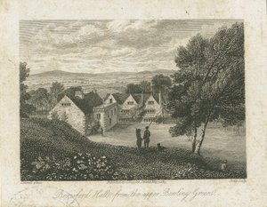 Dovedale - Beresford Hall: gravura em aço, nd [1815] (estampado)