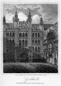 Guildhall, cidade de Londres, 1817.