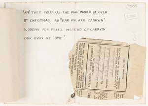 Carta ao editor de competição do Liverpool Weekly Courier, 1917 de J. Griffiths