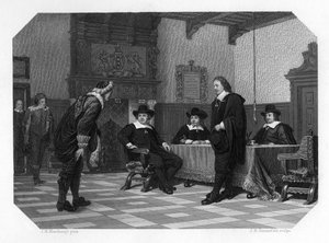 Uma audiência com o conselho de prefeito e vereadores de Amsterdã, 1653 c1870
