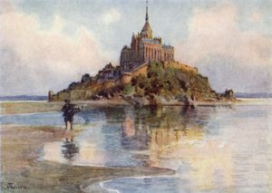 Mont St Michel de Tombelaine, noite (cor litho)