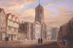 Oxford: Tom Tower and the West Front of Christ Church College de J. Harwood