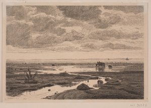 A saída do rio na praia de J. Hildebrand