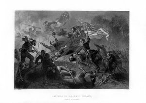 Carga dos Zouaves, captura da ilha de Roanoke, Carolina do Norte, 1862-1867.